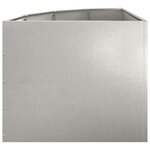 vidaXL Jardinière d'Angle Argent 60 x 60 x 50 cm Acier inoxydable