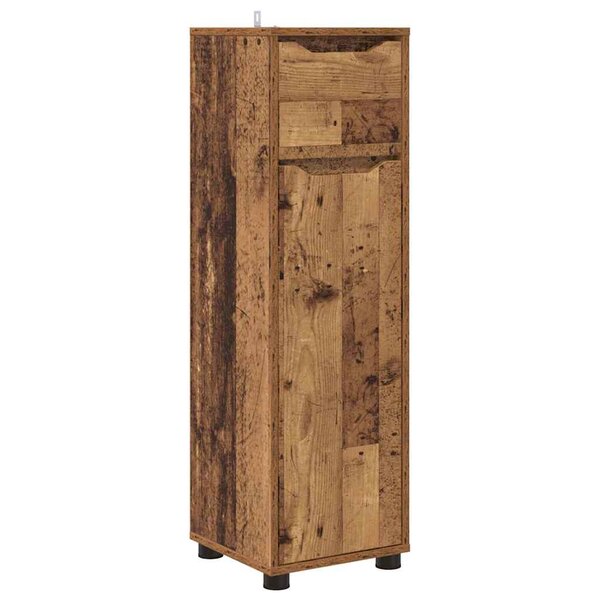 vidaXL Cabinet de salle de bain Bois Ancien 30 5 x 30 x 101 cm