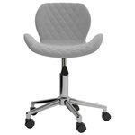vidaXL Chaises pivotantes à manger lot de 2 Gris clair Velours