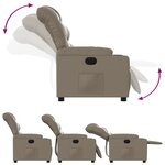 vidaXL Fauteuil inclinable électrique Cappuccino Similicuir
