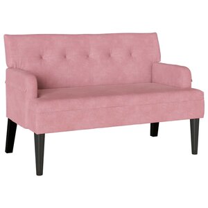 vidaXL Banc Chesterfield Rose 112 x 65 5 x 75 cm Velours