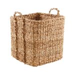 Cache-pots carrés en jonc de mer naturel (lot de 4)