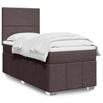 vidaXL Sommier à lattes de lit avec matelas Marron foncé 90x200 cm