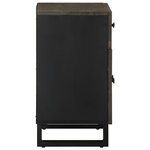 vidaXL Table de chevet noir 50x33x60 cm bois de manguier massif