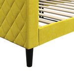vidaXL Lit de repos sans matelas jaune 90x200 cm velours