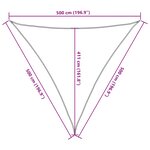 vidaXL Voile d'ombrage 160 g/m² triangulaire orange 5x5x5 m PEHD