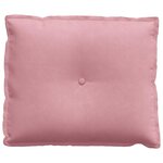 vidaXL Coussin de Dos Rose 60 x 50 cm Tissu en velours côtelé