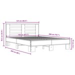 vidaXL Cadre de lit sans matelas chêne marron 120x200 cm