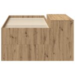 vidaXL Lit haut pour enfants avec bureau Chêne artisanal 98 5 x 200 cm