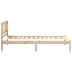 vidaXL Cadre de lit Marron 75 x 190 cm Bois massif en pin