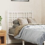 vidaXL Tête de lit métal blanc 75 cm