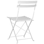 vidaXL Chaises de jardin pliantes   2 pièces en acier blanc