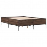 vidaXL Cadre de lit sans matelas chêne marron 135x190 cm