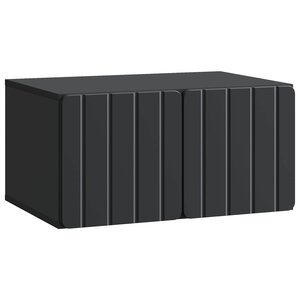 vidaXL Meuble TV mural 59 5 x 41 x 30 cm Noir Bois d'ingénierie