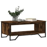 vidaXL Table basse chêne fumé 100x51x40 cm bois d'ingénierie