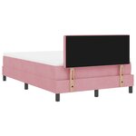 Lit coffre vidaXL avec matelas rose petit double velours