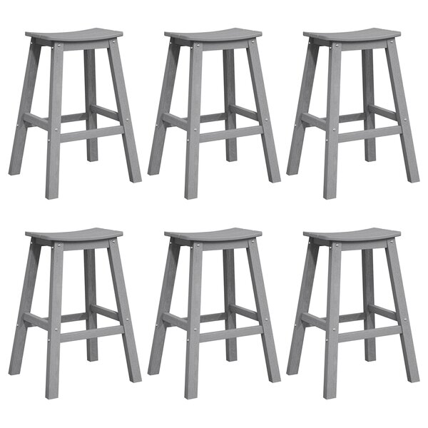 Tabourets de bar vidaXL 9 Pièces Gris clair HDPE