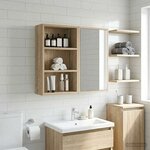 vidaXL Armoire murale de salle de bain Chêne Sonoma 40 x 16 x 62 5 cm