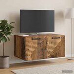 vidaXL Meuble TV mural Bois ancien 59 5 x 41 x 30 cm Bois d'ingénierie