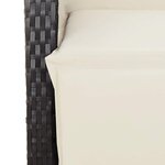 vidaXL Ensemble à manger de jardin 9Pièces coussins noir résine tressée