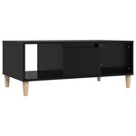 vidaXL Table basse Noir 90x50x36 5 cm Bois d'ingénierie