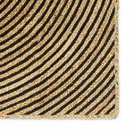 vidaXL Tapis Naturel et Noir 80 x 300 cm Jute