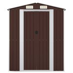 vidaXL Abri de jardin Marron foncé 192x108x223 cm Acier galvanisé