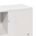 vidaXL Lit bibliothèque sans matelas blanc 160x200 cm bois pin massif