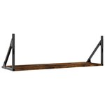 vidaXL Étagères murales 2Pièces chêne fumé 80x25x25 5cm bois d'ingénierie