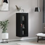 vidaXL Armoire murale noir 34 5x34x90 cm