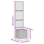 vidaXL Cache-pot de jardin Marron 35 x 30 x 135 cm Métal