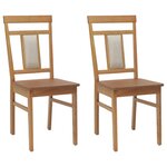 vidaXL Chaise de salle à manger 2 Pièces Naturel