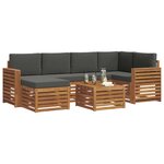vidaXL Ensemble de canapé d'angle 7 Pièces Naturel et Anthracite