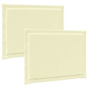 vidaXL Coussins de siège 2 pc Polyester Crème 47 x 36 x 2 cm