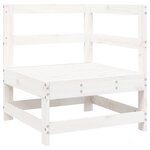 vidaXL Salon de jardin 6 Pièces blanc bois de pin massif