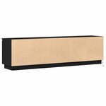 vidaXL Meuble TV avec LED Chêne noir 180 x 38 x 49 cm