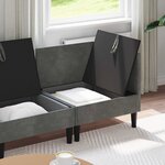 vidaXL Ensemble de meubles pour le salon 3 Pièces Gris foncé Velours