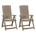Keter Chaises de jardin inclinables Corsica lot de 2 marron