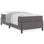 vidaXL Cadre de lit avec matelas Gris 100 x 200 cm Faux cuir