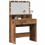 vidaXL Table de Toilette avec tiroir Bois ancien 80 x 41 x 134 5 cm