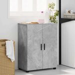 vidaXL Cabinet de salle de bain avec porte Gris béton 60 x 35 x 80 cm