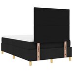vidaXL Lit Box Spring avec Matelas & LED Noir 120x200 cm Tissu
