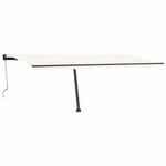 vidaXL Auvent automatique avec capteur de vent et LED 600x300 cm Crème
