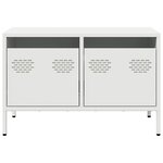 vidaXL Meuble TV blanc 68x39x43 5 cm acier laminé à froid