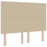 vidaXL Tête de lit LED Vert gris 160 cm Tissu en velours côtelé