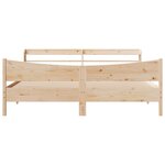 vidaXL Cadre de lit avec tête de lit 180x200 cm bois de pin massif