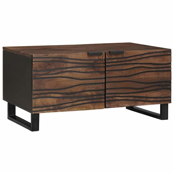 vidaXL Table basse Marron et Noir 80 x 50 x 40 cm