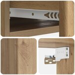 vidaXL Table d'appoint murale 59 x 34 5 x 17 cm Bois d'ingénierie