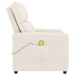 vidaXL Fauteuil de massage Beige Tissu microfibre