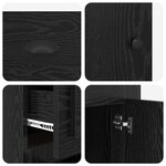 vidaXL Meuble d'appoint Chêne noir 40 x 50 x 75 cm Bois d'ingénierie